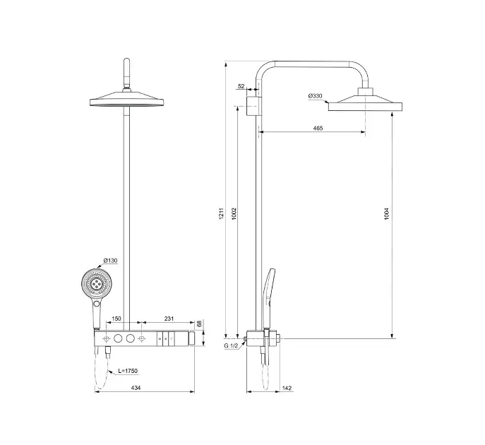 Ideal Standard - Ceratherm Solos - Zuhanyszett - A7883A5 – 2. kép