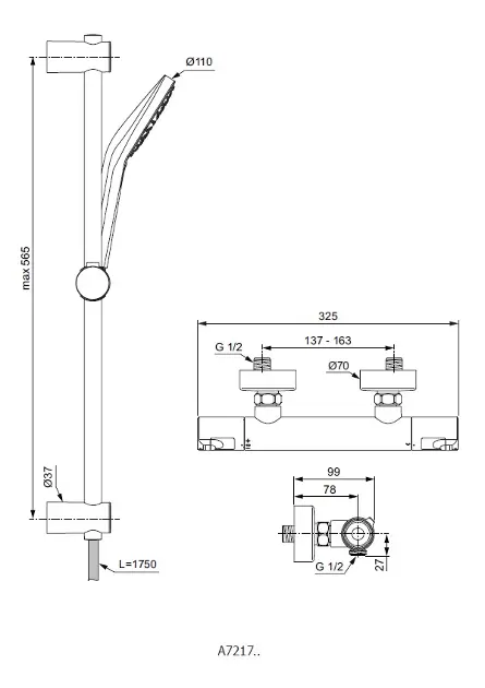 Ideal Standard - CeraTherm - Zuhanyszett - A7217AA – 2. kép