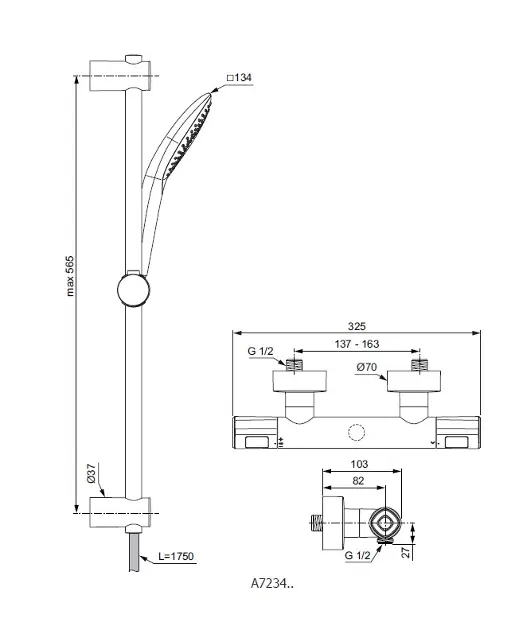 Ideal Standard - CeraTherm - Zuhanyszett - A7234AA – 2. kép