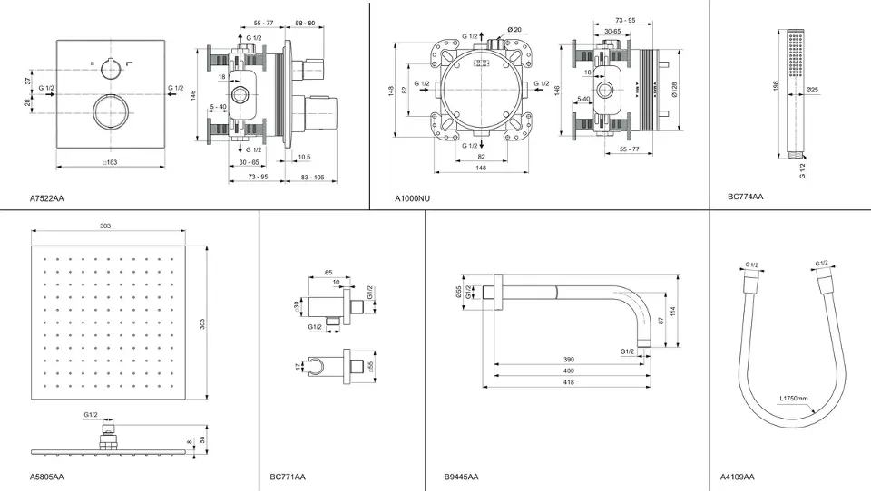 Ideal Standard - CeraTherm - Zuhanyszett - A7572AA – 2. kép
