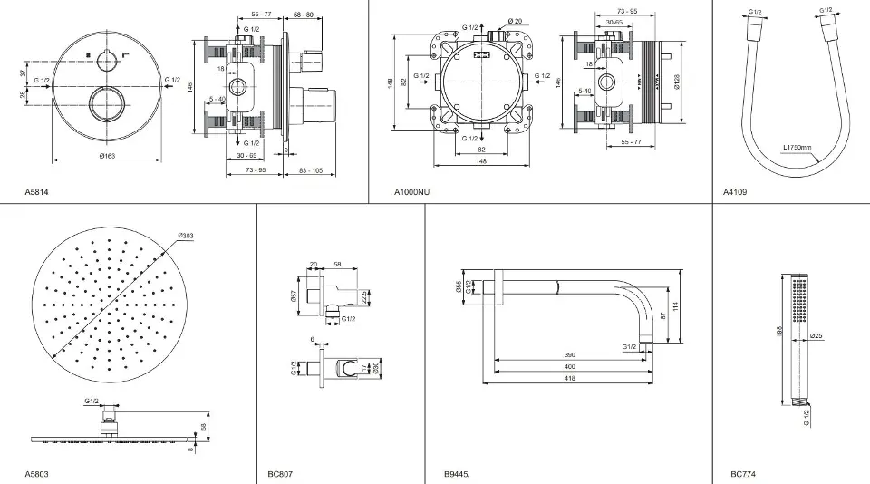 Ideal Standard - CeraTherm - Zuhanyszett - A7573XG – 2. kép