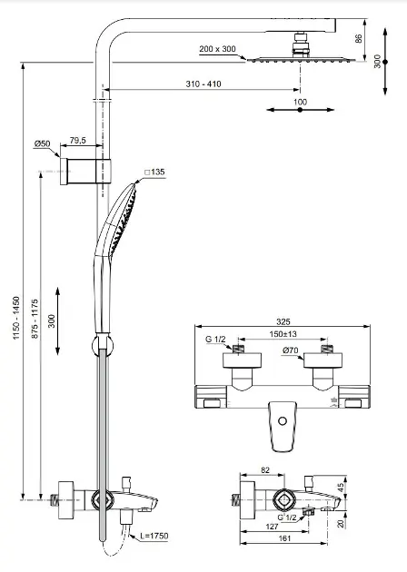 Ideal Standard - CeraTherm - Zuhanyszett - A7591AA – 2. kép