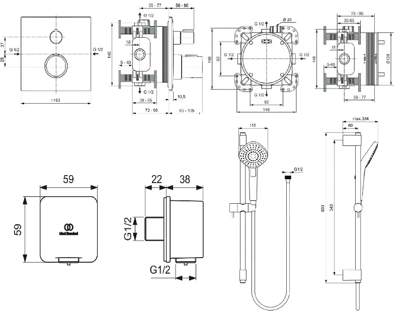 Ideal Standard - CeraTherm - Zuhanyszett - A7599AA – 2. kép