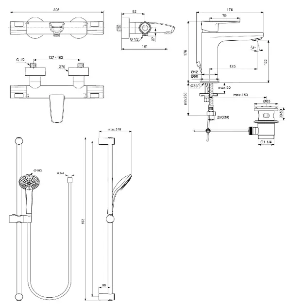 Ideal Standard - CeraTherm - Zuhanyszett - BC985AA – 2. kép