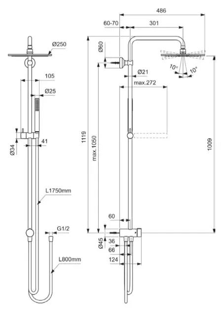 Ideal Standard - Ceratwist T25 - Zuhanyszett - BE206XG – 2. kép