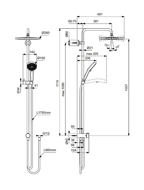 Ideal Standard - Ceratwist T25 - Zuhanyszett - BE229AA – 2. kép