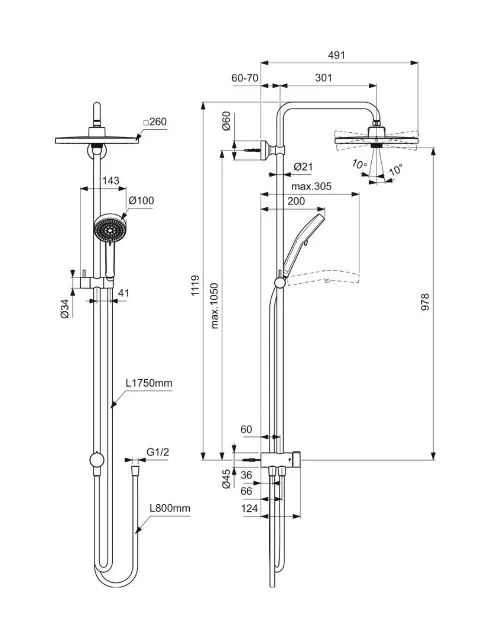 Ideal Standard - Ceratwist T25+ - Zuhanyszett - BE237AA – 2. kép