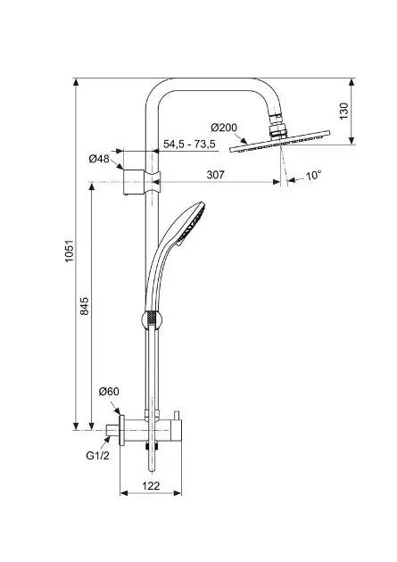 Ideal Standard - Idealrain - Zuhanyszett - A5689AA – 2. kép