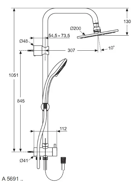 Ideal Standard - Idealrain - Zuhanyszett - A5691AA – 2. kép