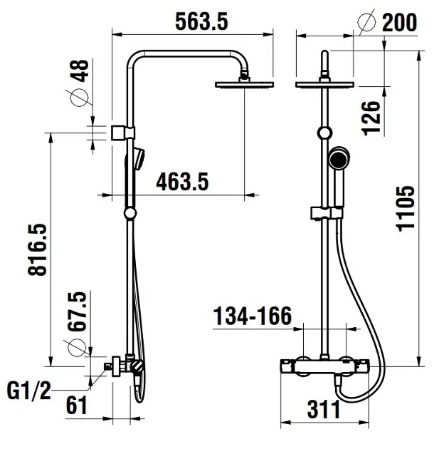 Laufen - Citypro - Zuhanyszett - HF500957100600 – 2. kép