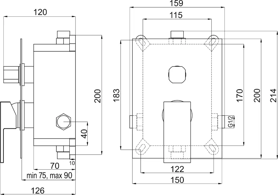 Novaservis - Nobless Edge - Zuhanyszett - SADA36051R,0 – 2. kép