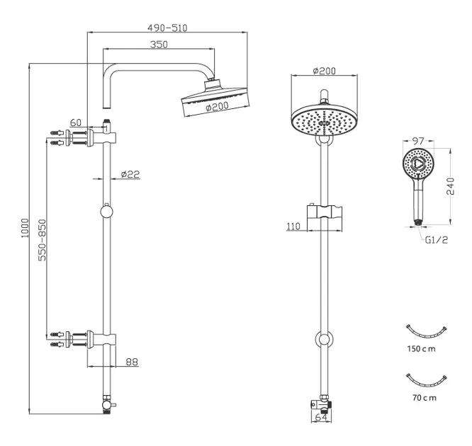 Novaservis - Shower sets - Zuhanyszett - SET030,0 – 2. kép