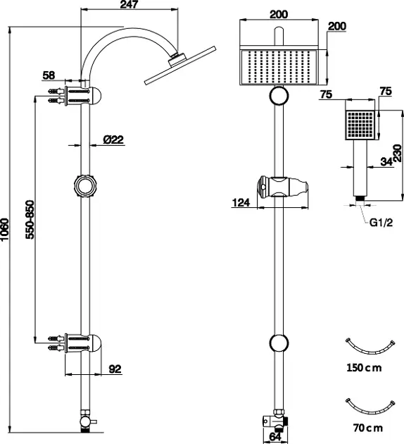 Novaservis - Shower sets - Zuhanyszett - SET031,0 – 2. kép