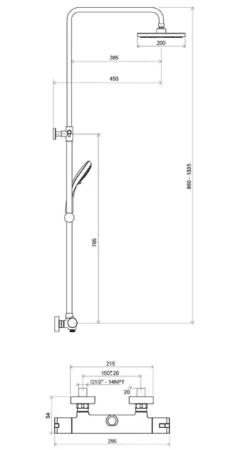 Ravak - Termo - Zuhanyszett - X070058 – 2. kép