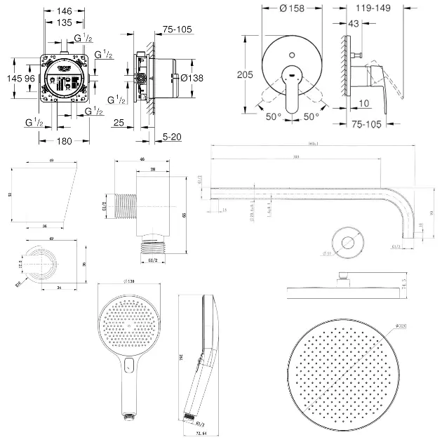 SANITINO - Zuhanyszett - SANI21GKK016 – 2. kép