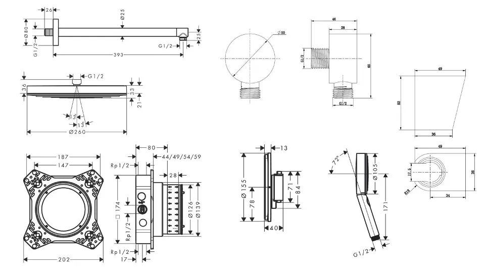 SANITINO - Zuhanyszett - SANI21HHK402 – 2. kép