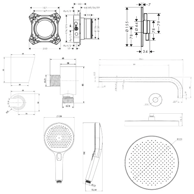 SANITINO - Zuhanyszett - SANI21HKK004 – 2. kép