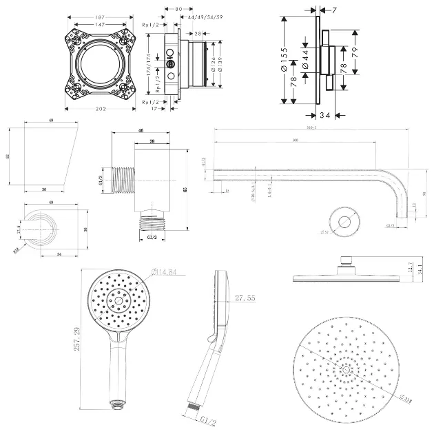 SANITINO - Zuhanyszett - SANI21HKK005 – 2. kép