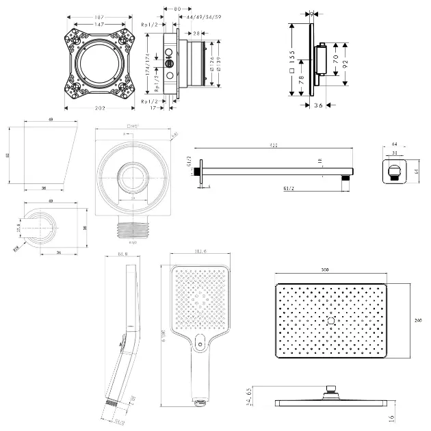 SANITINO - Zuhanyszett - SANI21HKK012 – 2. kép