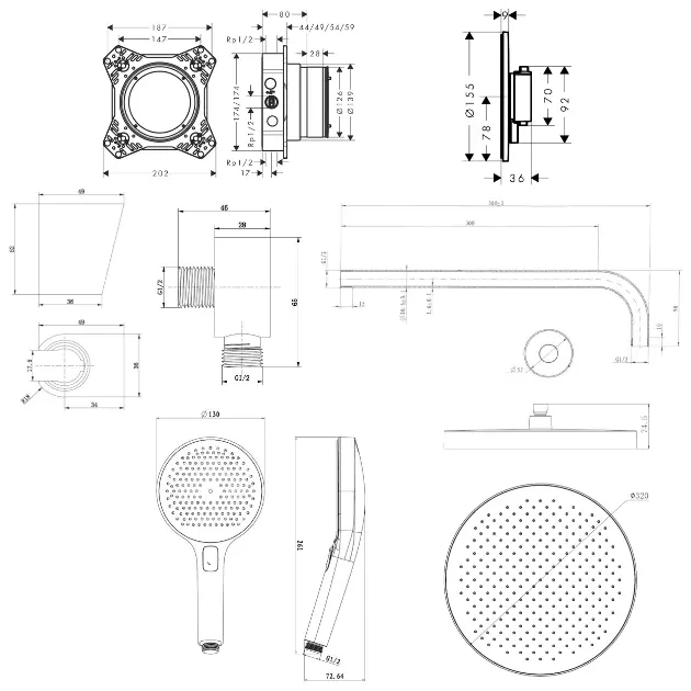 SANITINO - Zuhanyszett - SANI21HKK014 – 2. kép