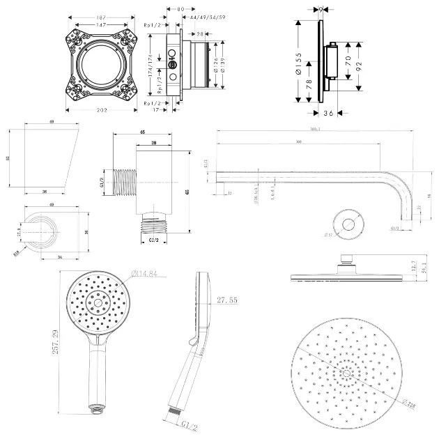 SANITINO - Zuhanyszett - SANI21HKK015 – 2. kép