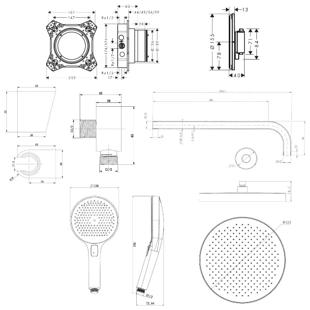 SANITINO - Zuhanyszett - SANI21HKK022 – 2. kép