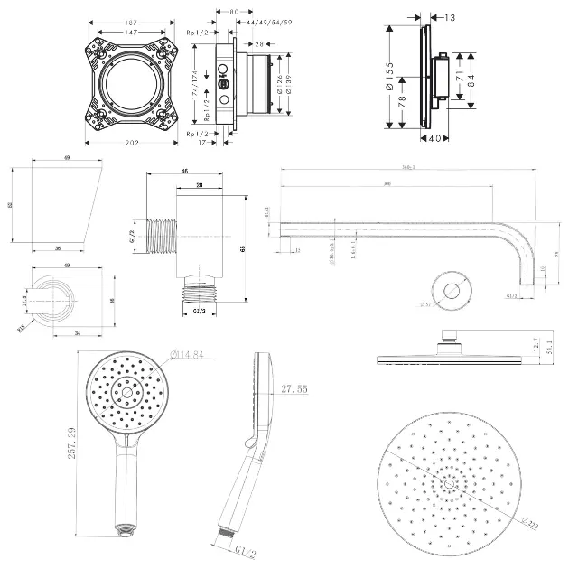 SANITINO - Zuhanyszett - SANI21HKK023 – 2. kép