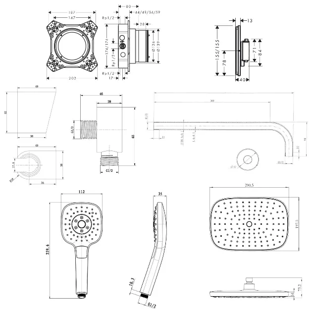 SANITINO - Zuhanyszett - SANI21HKK024 – 2. kép