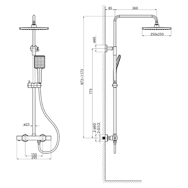 Sapho - Showers - Zuhanyszett - KJ639 – 2. kép