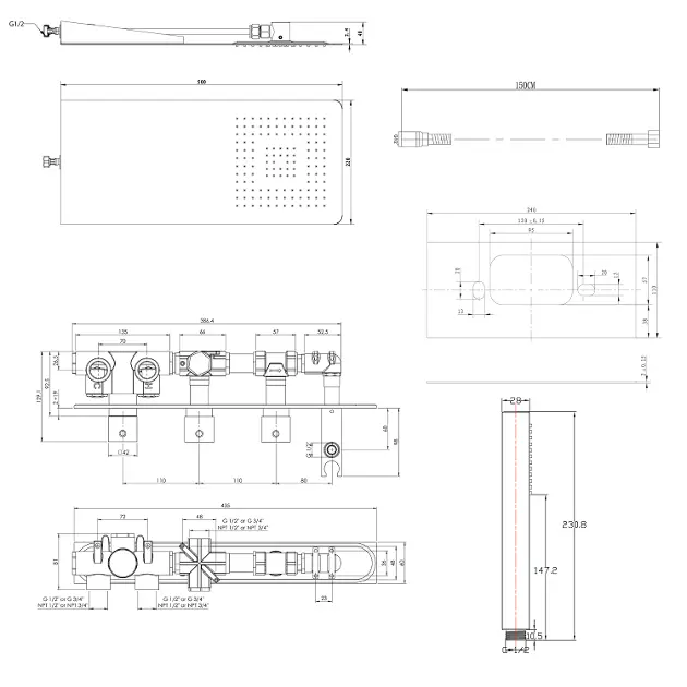 Sapho - Showers - Zuhanyszett - MB453-01 – 2. kép