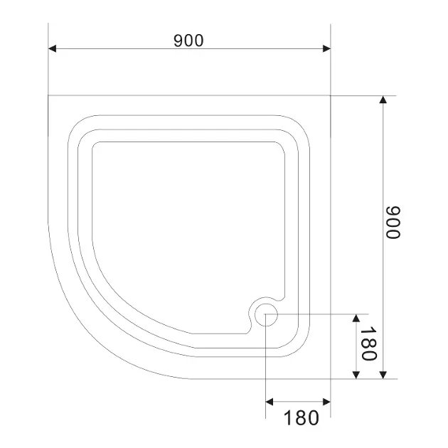 Aqualine - Shower trays - Zuhanytálca betét - BTTR90 – 2. kép