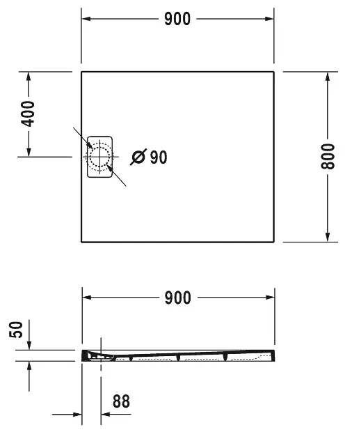 Duravit - Stonetto - Zuhanytálca betét - 720145380000000 – 2. kép