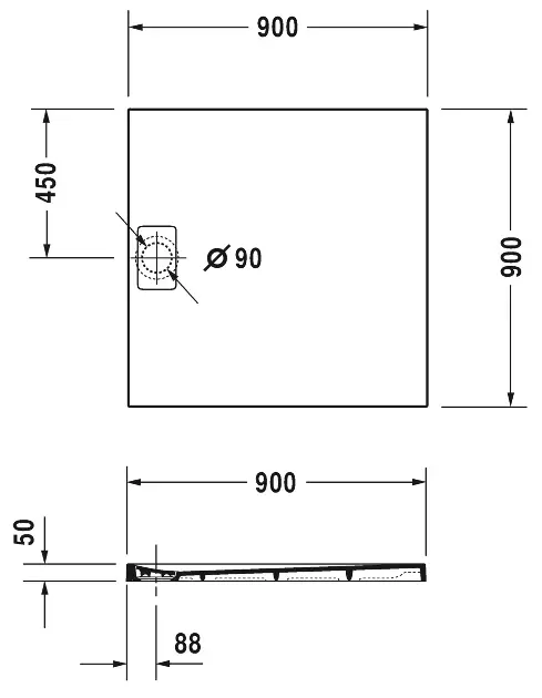 Duravit - Stonetto - Zuhanytálca betét - 720146680000000 – 2. kép
