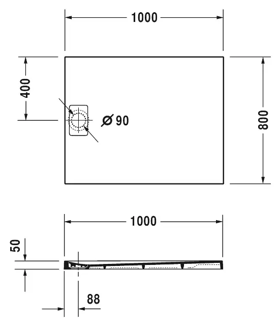 Duravit - Stonetto - Zuhanytálca betét - 720147180000000 – 2. kép