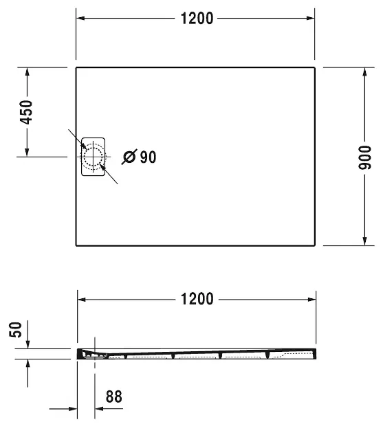 Duravit - Stonetto - Zuhanytálca betét - 720149680000000 – 2. kép