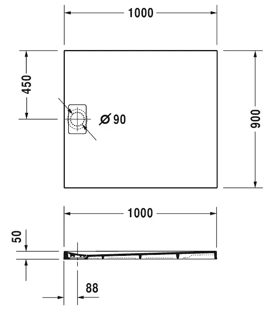 Duravit - Stonetto - Zuhanytálca betét - 720166680000000 – 2. kép
