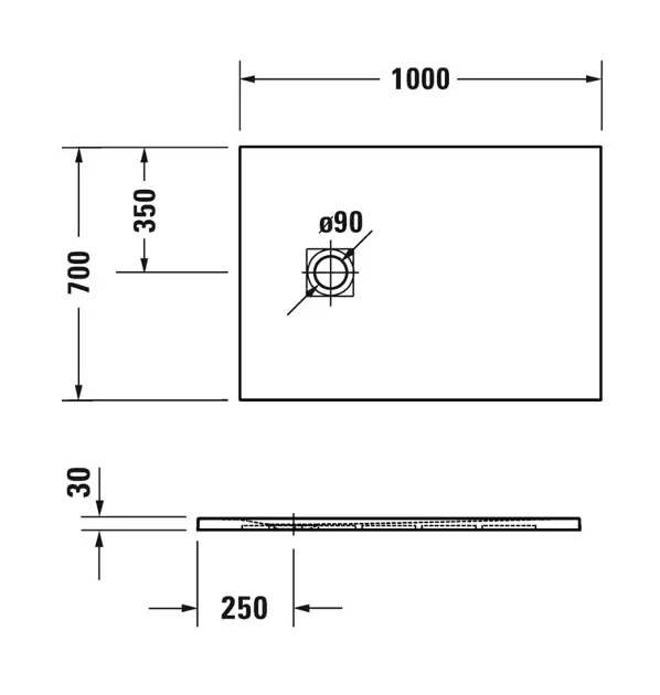 Duravit - Sustano - Zuhanytálca betét - 720272620000000 – 2. kép