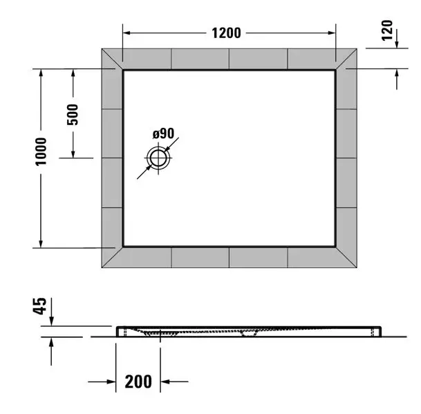 Duravit - Tempano - Zuhanytálca betét - 720199000000001 – 2. kép
