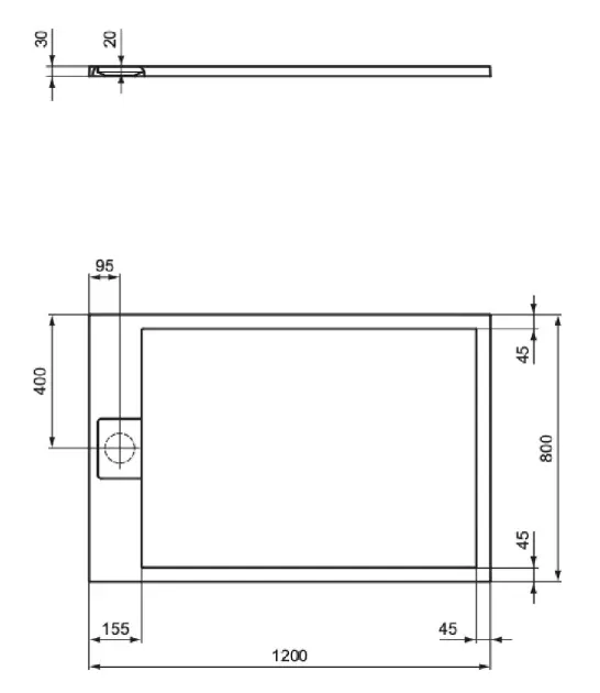 Ideal Standard - i.Life - Zuhanytálca betét - T5220FR – 2. kép