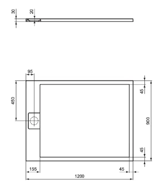 Ideal Standard - i.Life - Zuhanytálca betét - T5221FR – 2. kép