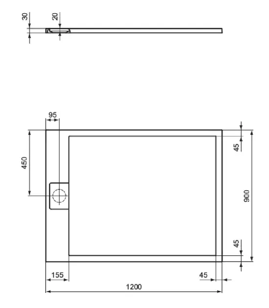 Ideal Standard - i.Life - Zuhanytálca betét - T5221FV – 2. kép