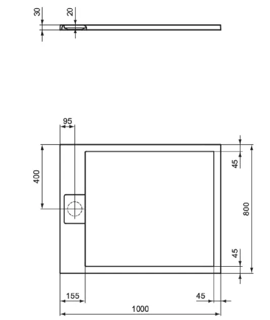 Ideal Standard - i.Life - Zuhanytálca betét - T5223FR – 2. kép