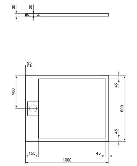 Ideal Standard - i.Life - Zuhanytálca betét - T5223FS – 2. kép