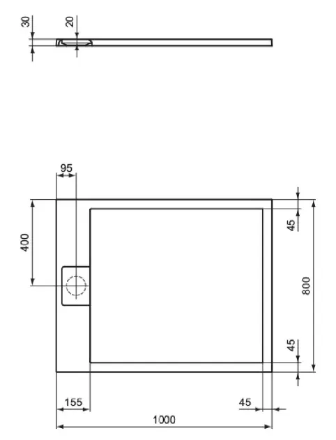 Ideal Standard - i.Life - Zuhanytálca betét - T5223FV – 2. kép