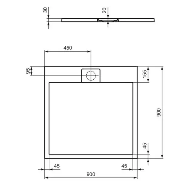Ideal Standard - i.Life - Zuhanytálca betét - T5227FR – 2. kép