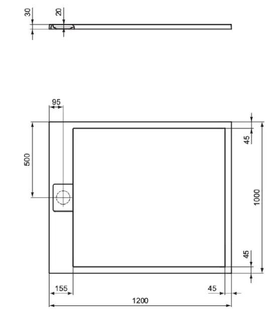 Ideal Standard - i.Life - Zuhanytálca betét - T5228FR – 2. kép