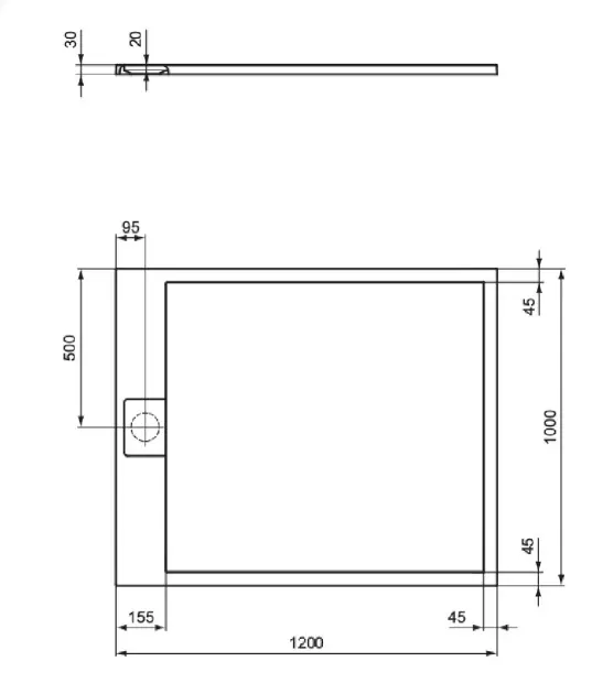Ideal Standard - i.Life - Zuhanytálca betét - T5228FS – 2. kép