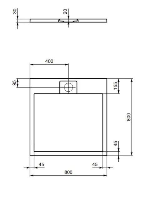 Ideal Standard - i.Life - Zuhanytálca betét - T5229FS – 2. kép
