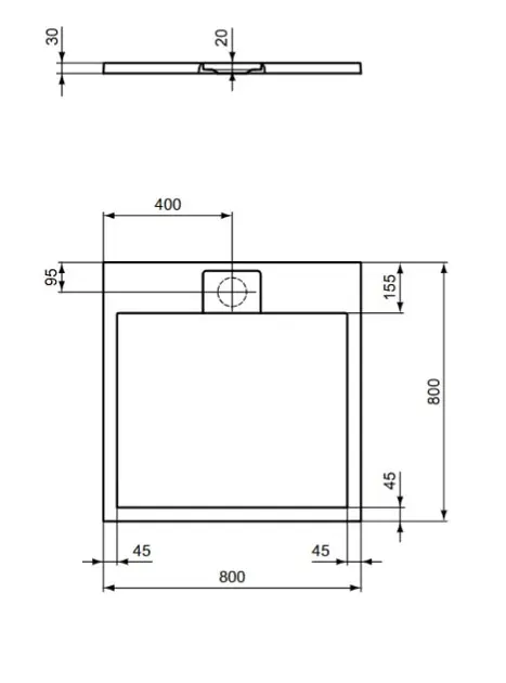 Ideal Standard - i.Life - Zuhanytálca betét - T5229FV – 2. kép