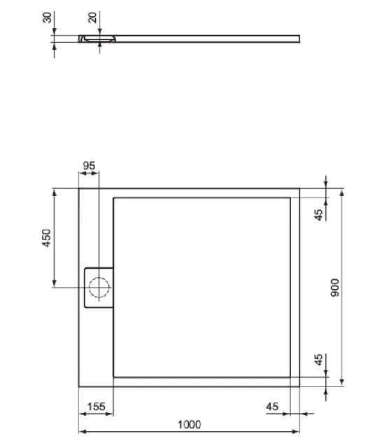 Ideal Standard - i.Life - Zuhanytálca betét - T5231FR – 2. kép